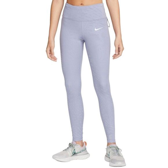 NIKE Women’s Leggings Tight Mid Rise Fill Length Fast Reflective Purple XXL NEW - Picture 1 of 10